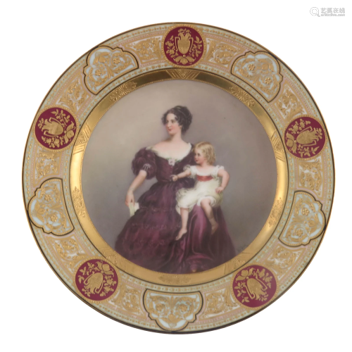 A late 19th Century Vienna cabinet plate