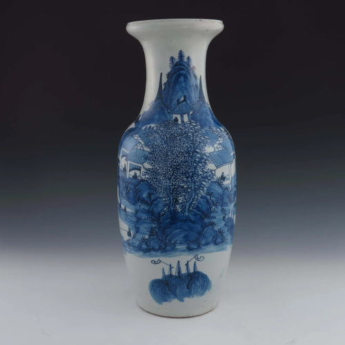 A 19th Century Chinese provincial blue a