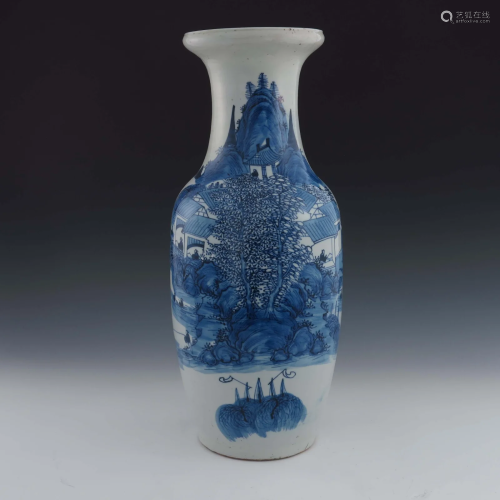 A 19th Century Chinese provincial blue a