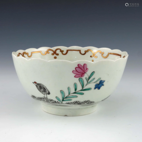 A Worcester polychrome slop bowl, circa