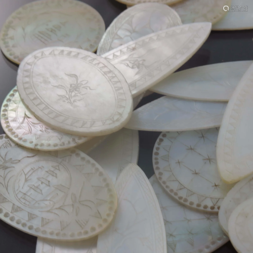 A collection of Chinese mother of pearl
