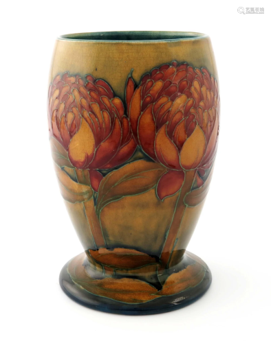 William Moorcroft, a Waratah vase, circa