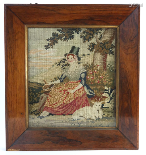 A mid 19th Century woolwork picture, The