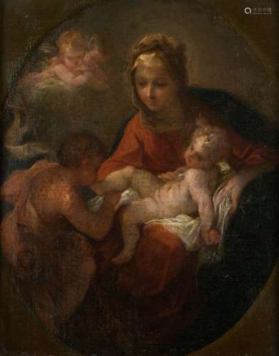 École émilienne vers 1640.La Vierge à l'Enfant avec saint Je...