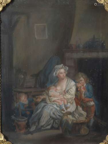 École du XVIIIe siècle, d'après Jean-Baptiste GREUZE.La mère...