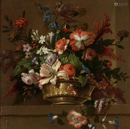 Attribué à Antoine MONNOYER (1670-1747).Bouquet de fleurs co...