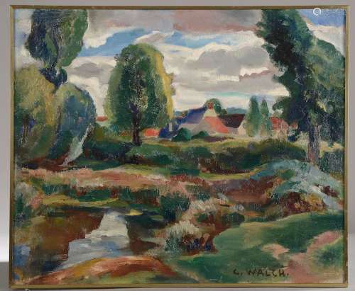 Charles WALCH (Thann, 1896 - Paris, 1948).Paysage de la Creu...