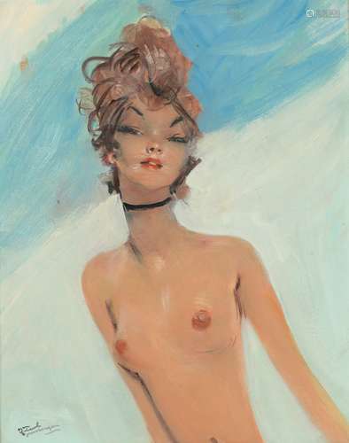 Jean-Gabriel DOMERGUE (Bordeaux, 1889 - Paris, 1962).Jeune f...