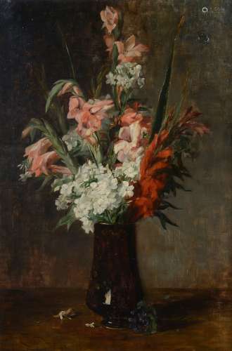 M. DEVORE-CHIRADE (XIXe - XXe siècle).Bouquet de fleurs. Hui...