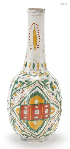 Turkish Kutahya pottery tulip vase hand ...