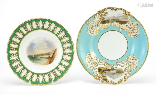 Two Victorian Copeland cabinet plates ha...