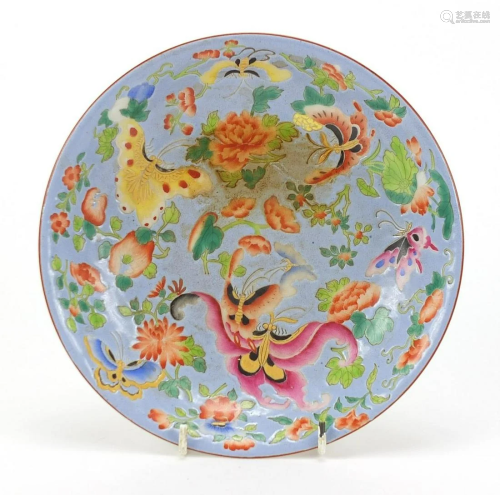 Chinese porcelain shallow dish hand painted in the