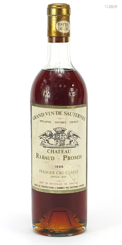 Bottle of 1966 Chateau Rabaud Promis Sauternes