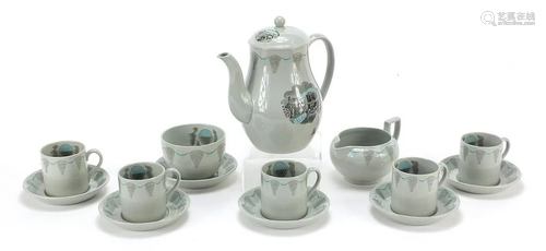 Wedgwood Travel pattern six place coffee service