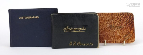 Three early 20th century autograph books with