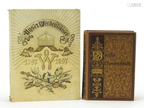 Two 19th century German hardback books, one titled