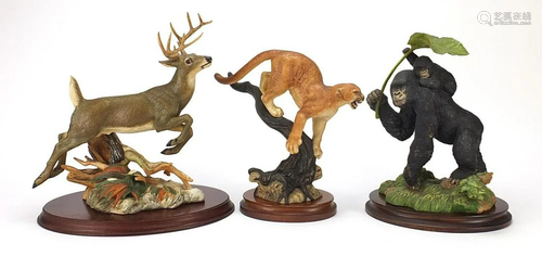 Three Franklin Mint porcelain figure groups to include