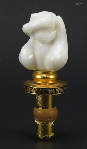 Faberge monkey design bottle stopper, patented in