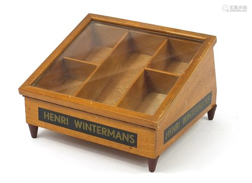 Vintage Henri Wintermans cigar display case, 21.5cm H x