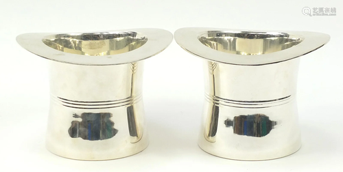 Pair of silver plated Champagne ice buckets in the form