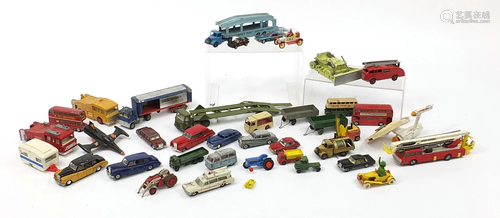 Predominantly vintage diecast vehicles including Dinky