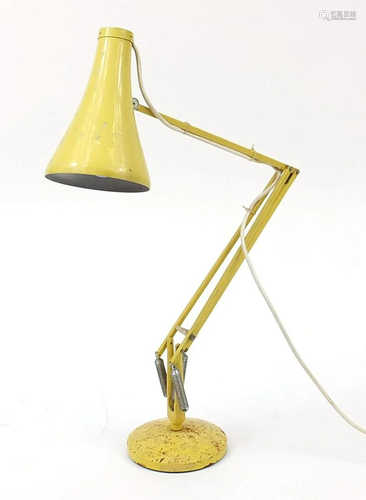 Vintage Herbert Terry yellow Anglepoise table lamp