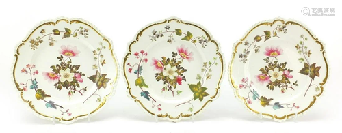 Three Daniel design plates hand painted ...