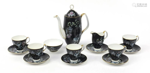 Royal Albert Oriental pattern bone china coffee set,