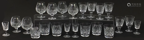 Royal Doulton lead crystal drinking glasses to include