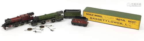 Two Bassett & Lowke 0 gauge model locomotives with