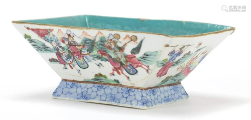 Chinese porcelain planter hand painted in the famille