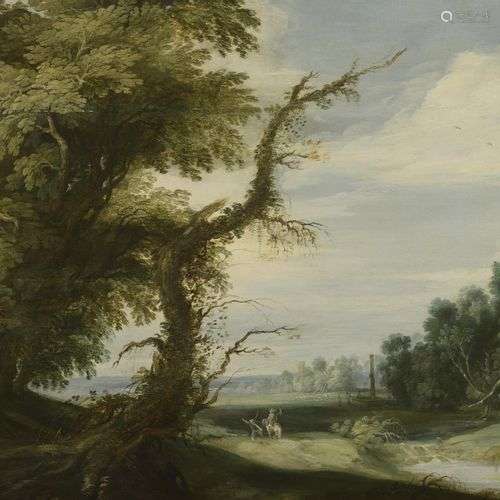 Attribué à Alexander KEIRINCKX (1600 - 1652) Paysage boisé a...