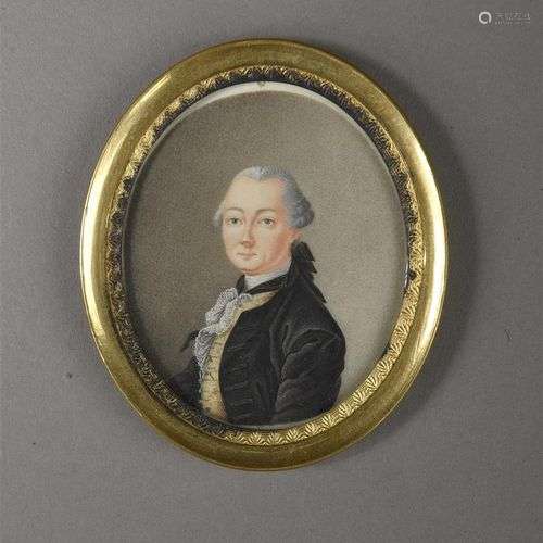 Ecole ALLEMANDE, vers 1780 Portrait d'un homme de qualité en...