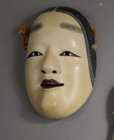 *JAPON, époque TAISHO (1912-1926) Masque de théâtre No en bo...