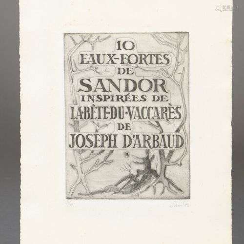 DIX EAUX-FORTES DE SANDOR inspirées de la Bête du Vaccarès d...