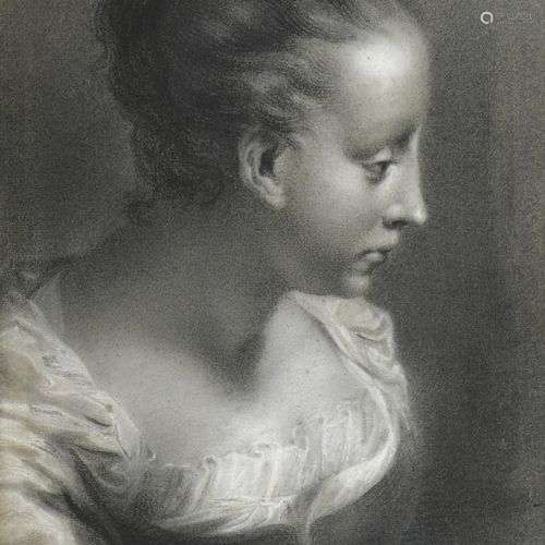 Attribué à Pietro ROTARI (1707-1762) Jeune fille de profil P...