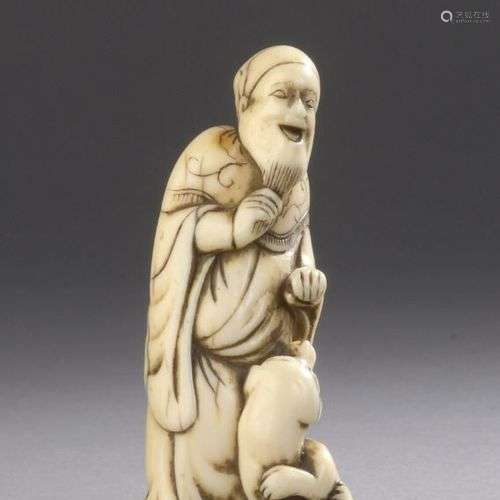 JAPON, Période EDO (1603-1868) fin du XVIIIe siècle. Netsuke...