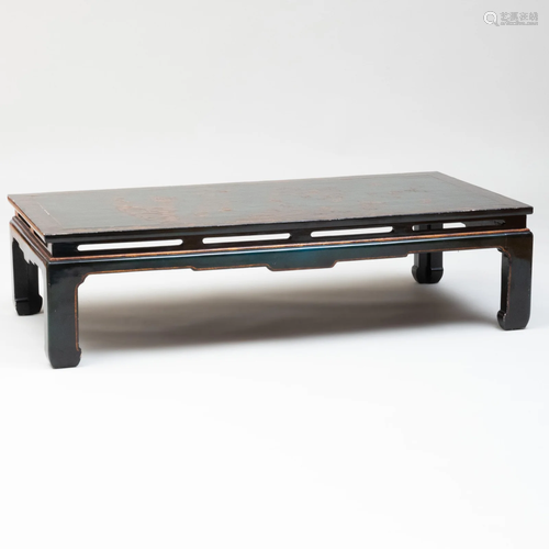 Chinese Black Lacquer Low Table