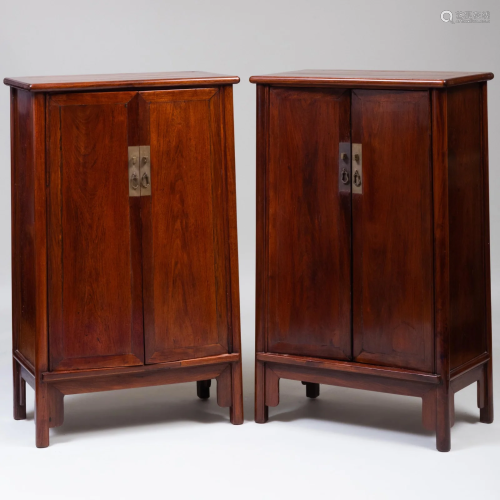 Pair of Huanghuali Cabinets