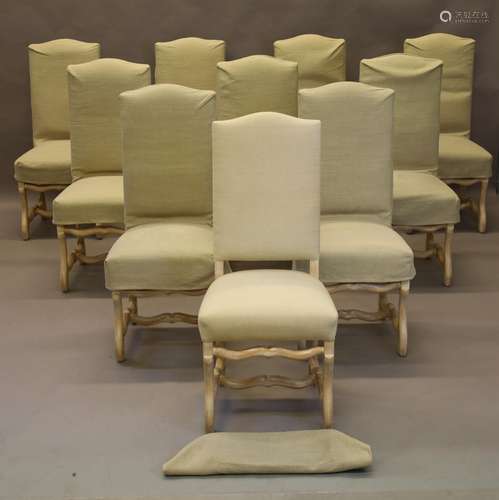 Set van 10 os de mouton stoelen - met stoelhoezen zodat orig...