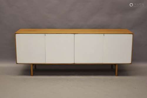 Design vintage Knoll vierdeursdressoir Credenza met aluminiu...