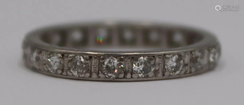 JEWELRY. Platinum and Diamond Eternity Band.