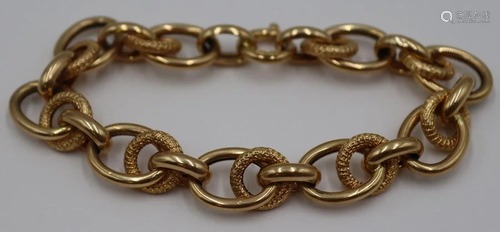 JEWELRY. Italian 18kt Gold Link Bracelet.