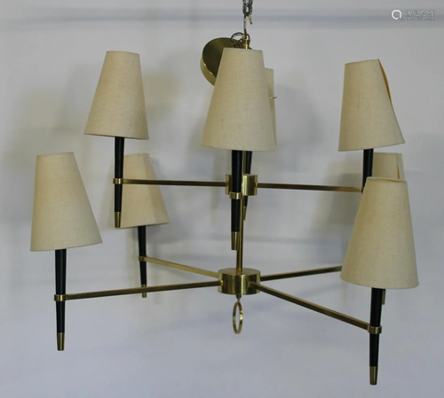 Vintage Brass Jonathan Adler Chandelier.