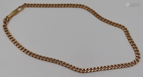 JEWELRY. 14kt Rose Gold Cuban Link Necklace.