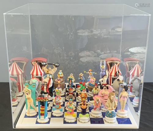 Doug Anderson (b. 1957) Signed Ceramic Chess Set