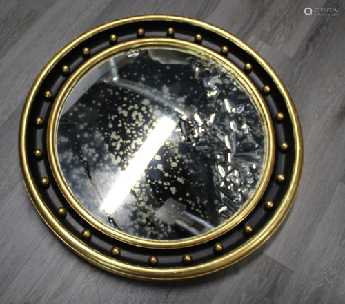 Vintage Ebonised And Gilt Decorated Bulls Eye