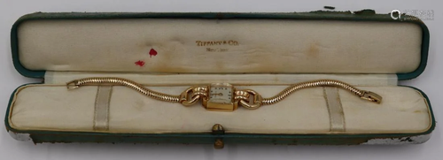 JEWELRY. Vintage Tiffany & Co. 14kt Gold Watch