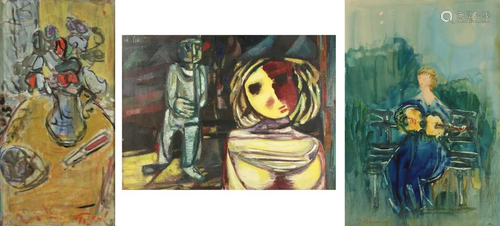 GROUPING OF THREE ISRAELI PAINTINGS