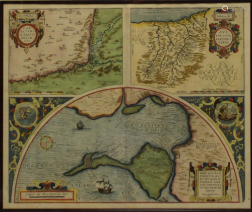 Antique MAP Cadiz Carpentania A. Ortelius C. 1584